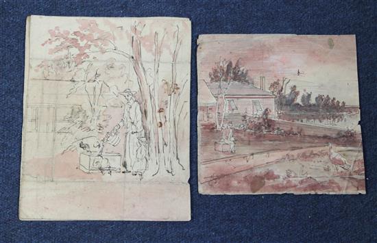 George Remington (1777-1863) & Son Views of Bermuda, Largest 9.5 x 13.5in. unframed.